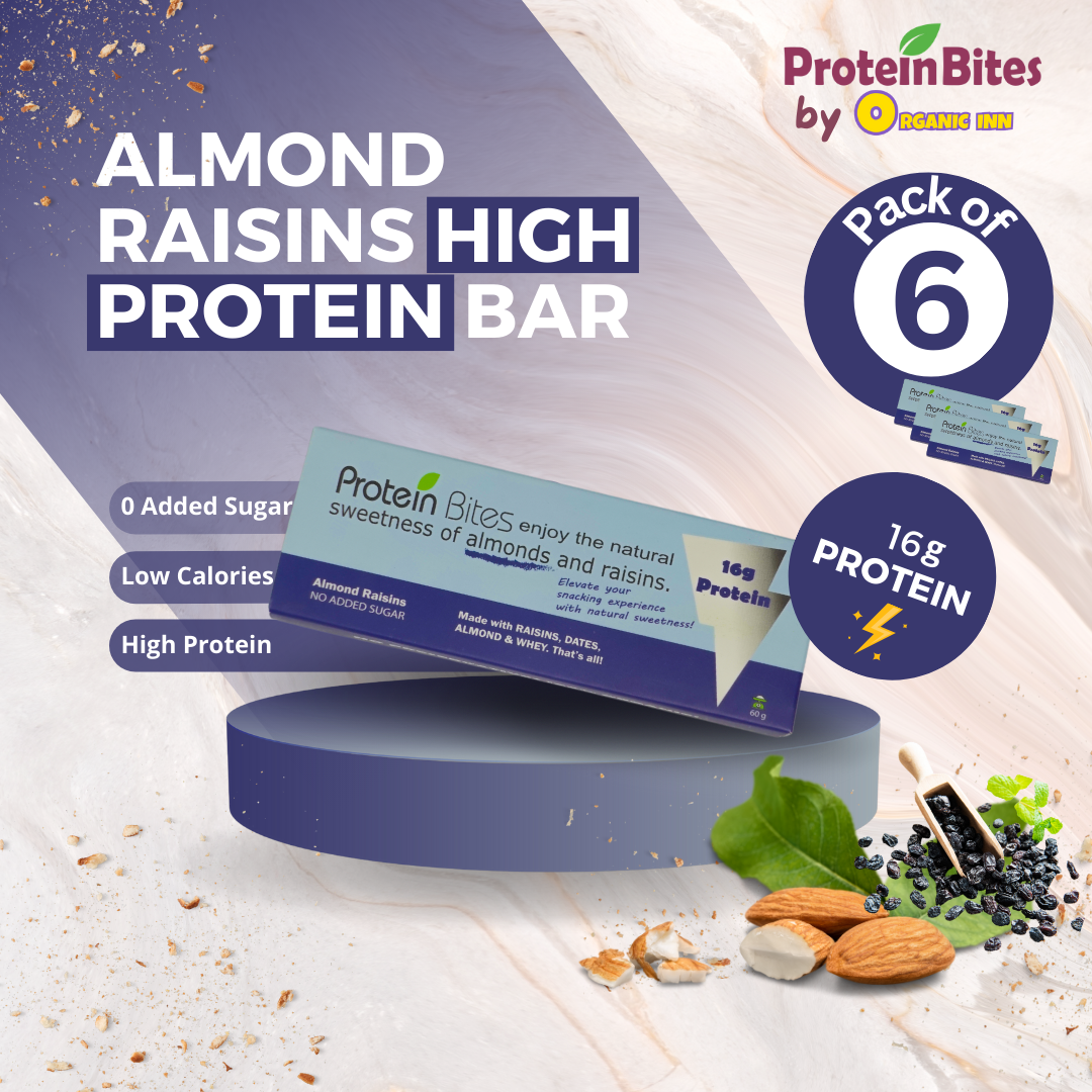 High Protein Bar - Almond Raisins (Pack of 6)
