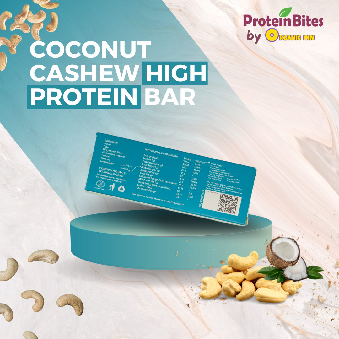 High Protein Bar - Coconut Cashew (Pack of 6)