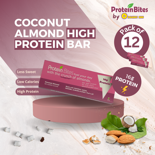 High Protein Bar - Almond & Coconut (Pack of 12)