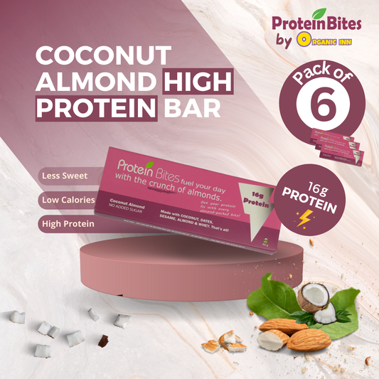 High Protein Bar - Almond & Coconut (Pack of 6)