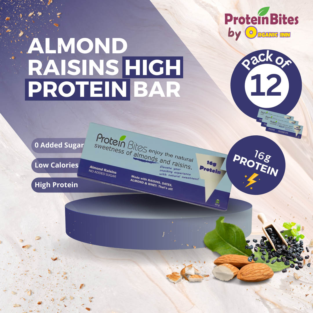 High Protein Bar - Almond Raisins (Pack of 12)