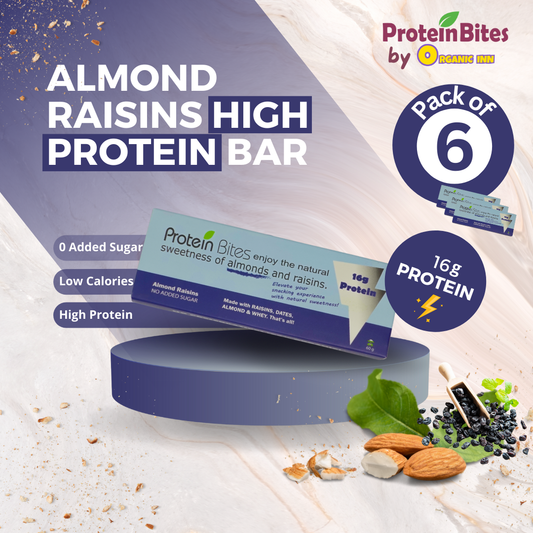 High Protein Bar - Almond Raisins (Pack of 6)